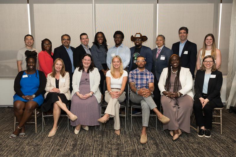 The MeHI team pictured with AHEM Challenge winners.