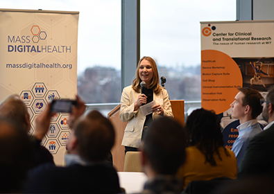 MeHI Director, Keely Benson speaking at a Sandbox event