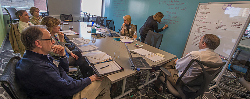 Group of people in a conference room